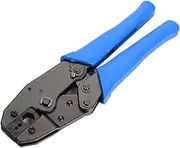 Coaxial Cable Crimping Pliers Ratchet Compression Tool for Labor-saving Wire Crimper with Precision Cutting and Stripping Alloy Steel Construction