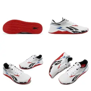 【REEBOK】訓練鞋 Nano X3 白 黑 紅 男鞋 支撐 重訓 硬舉 舉重 運動鞋(HQ6687)