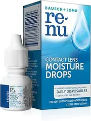 Bausch + Lomb Renu Multiplus Lubricating And Rewetting Soft Eye Contact Lens Drops, 0.27 Oz