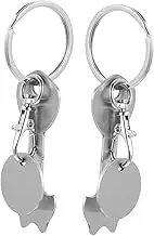 UTHCLO 2pcs Shopping Trolley Tokens Lightweight Portable Key Rings for Change Practical Keychain Accessories for Everyday Use and