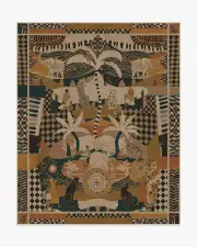 245' x 305' | Machine Washable Runner Rug | Kid & Pet Friendly | Indoor Rug | Architectural Digest La Joie Natural Multicolour Tufted Rug | Ruggable