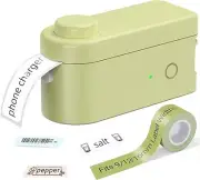 Makeid L1 Label Maker Machine with Tape - Portable & Rechargeable Beige