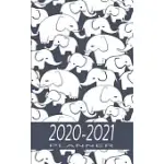 2020-2021 PLANNER: POCKET SIZE 2-YEAR WEEKLY DIARY, ORGANIZER & NOTEBOOK WITH ELEPHANT THEME COVER