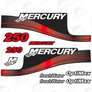 Mercury OptiMax freshWater 250 HP Decals Sticker Kit Outboard Engine red