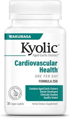 Kyolic Aged Garlic Extract Formula 250, Cardiovascular Health, One Per Day, 30 V