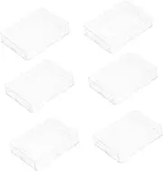 TINEASUR 6 Pcs Boxes Clear Plastic Playing Card Storage Box Organizer Portable and Easy to Clean with Smooth Rounded Corners