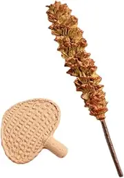 Oshhni Miniature Broom and Fan Set Mini Feather Duster 1:12 Dollhouse Handcraft Gift Miniature House Accessories for Micro Landscape