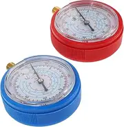 GARVALON 1pair Low Pressure Mechanical Manifold Gauge for Car Air Conditioning System Accurate Pressure Measurement Construction for Mechanics and Enthusiasts