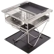 Charmate Collapsible BBQ & Firepit with Accessories & Carry Bag CM201G