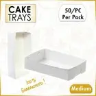 Paper Takeaway Food Tray 50Pk M/S Medium Catering Cupcake Cake Boxes Disposable