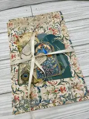 Junk journal ephemera Kit - Royal Peacocks Pages + Ephemera Scrapbooking Lot