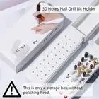 30 Holes Nail Art Drill Grinding Head Bit Display Storage Box Rack Manicure DSO