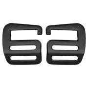 1 Pair g Hook Webbing Slide Buckles 25mm Metal g Hooks Webbing Clips Black