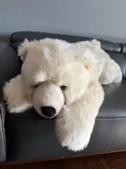 Aurora Super Flopsie Large Slushy Polar Bear Soft Fur Jumbo Plush Stuffed Animal