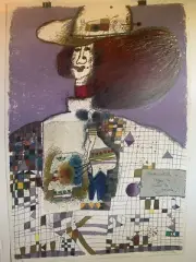 Unframed Lithograph by Tobiasse “ Quies Sont Ils Ces Rivages Ou Meurt La Memoire