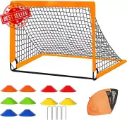 Kids Pop-Up Soccer Goal Set Portable Football Net for Backyard & Training