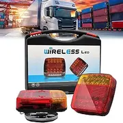 Wireless Tail Lights for Trailer, 2025 New Waterproof Magnetic Wireless Tail Lights for Trailer, Rechargeable Magnetic Led Trailers Light With 100ft Range for Truck, Rv, Camper, Boat (1pcs)