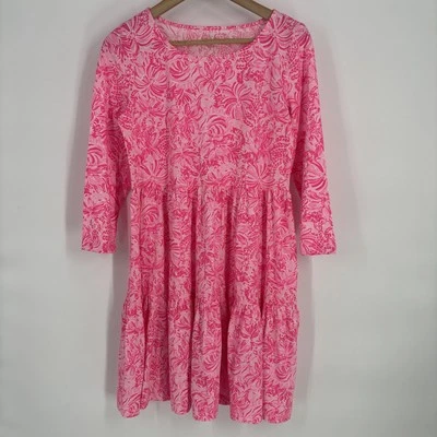 Lilly Pulitzer Women Geanna Dress Small Pink Pink Blossom Foxy Mama Resort Beach