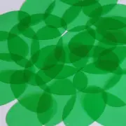 Sequin 2.00" x .1.25" Shape Oval Vinyl Go Go Trans Green. Made in USA