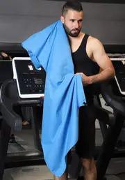 2 Pack Microfiber Towel for Camping Backpacking Gym Beach Swimming Yoga,Blue