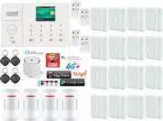 R04 WIFI 4G GSM TUYA APP Wireless Wired Home Security Burglar Alarm System+RFID