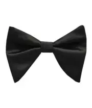 Brand Q LBT-100 Long Micro Fiber Bow Tie Black