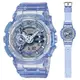 CASIO 卡西歐(GMA-S110VW-6A) G-SHOCK WOMEN 科幻虛擬世界 半透明Y型構造雙顯錶-藍