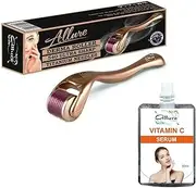 Derma Roller 0.5mm Vitamin C Serum Set Kit 540 Titanium Microneedles Dermaroller Anti Aging Wrinkles Face Skin Care