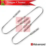 3Pcs Stainless Steel Tongue Scraper Oral Fresh Breath Tongue Cleaning Instrument