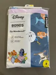 BONDS BABY WONDERSUIT - FINDING NEMO - BRUCE - SHARK - BNWT SIZE 2
