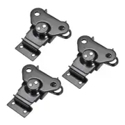 2.24-inch Iron Spring Loaded Butterfly Twist Latch Toggle Clamp - 3 Pcs (Black)