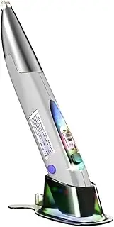 LAPOOH 2.4GHz Optical Pen Mouse Left & Right Hands Rechargeable Wireless Optical Pocket Pen Mouse Wireless Dual Right Keys Grey