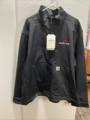 NWT Carhartt Black Super Dux Lightweight Softshell Jacket 2XL Wilcox+Flegel Logo