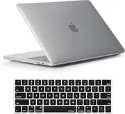ProCase MacBook Pro 15 Case 2019 2018 2017 2016 Release A1990/A1707, Hard Case Shell Cover and Keyboard Cover for Apple MacBook Pro 15" (2019/2018/2017/2016) with Touch Bar and Touch ID -Crystal