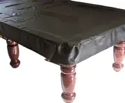 Fitted Heavy Duty Vinyl 7ft Pool Snooker Billiard Table Cover (Black)