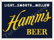 Hamm's Beer Light...Smooth...Mellow 9" x 12" Metal Sign