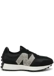 New Balance 327 Panelled Canvas Sneakers - Black - 5.5 (IT36.5 / UK3.5) 5.5 (IT36.5 / UK3.5)