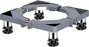 Washing Machine Stand Base Adjustable Fridge Stand 4 Feet Multi-Functional Washing Stand Base 40-65cm Telescopic Furniture Stand Pedestal Anti-Vibration Refrigerator Air Conditioner Base Tray (Gray)