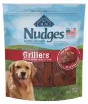 BLUE Nudges 804298 Grillers Natural Dog Treats, Steak, 36 oz. Bag