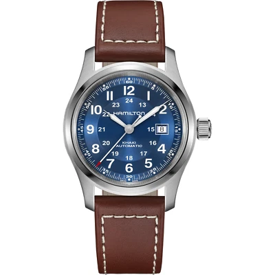 New Hamilton Khaki Field Automatic Blue Dial Men's Watch H70605540