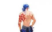 Anime fate zero man blue hair cu Playmat Gaming Mat