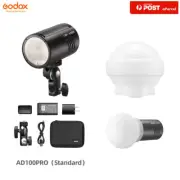 Godox AD100Pro 2.4G TTL HSS Pocket Flash Strobe + AK-R22 Dome Diffuser