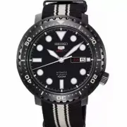 SEIKO 5 Sports SRPC67K1 Bottle Cap Automatic NEW 4R36 Watch Nylon Black White