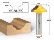 1-3/8" Dia. CNC Cabinet Door Rail & Stile Router Bit - 1/2" Shank - Yonico 13026