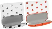 [Outanaya] 2 Pcs Stylish Sports Pattern Eyeglass Case Hardshell Design with Cleaning Cloth Lightweight Portable Storage Box for Glasses Sunglasses Jewelry for Women Men