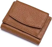 [SKUZA] Wallet,Card Bag,Women Wallet RFID Protect Female Leather Coin Bag Lady Candy Colors Mini Purse Japanese Style Short Wallet Card Holder (Color : Green) (Purple) (Color : Earth Yellow)
