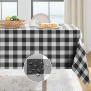 Gingham Checkered Rectangle Tablecloth - Waterproof Buffalo Plaid Table Cloth...