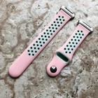 Pink with Teal Smooth Rubber Silicone Sports Band Strap for Fitbit Ionic