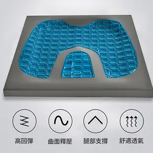 日本3D蜂窩凝膠減壓坐墊 高回彈記憶棉 夏季矽膠冰涼墊 辦公室久坐不累軟屁墊/椅子墊