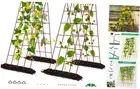 Cucumber Trellis, 2 Pack Foldable A Frame Trellis for Raised Bed Climbing